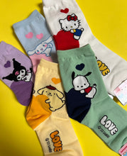 Load image into Gallery viewer, sanrio love ankle socks - assorted
