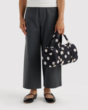 Load image into Gallery viewer, baggu - nylon duffle bag - black and cream polka dot
