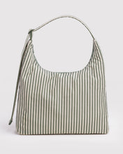 Load image into Gallery viewer, baggu - large nylon shoulder bag  - sage stripe
