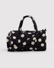 Load image into Gallery viewer, baggu - nylon duffle bag - black and cream polka dot
