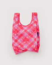 Load image into Gallery viewer, baggu - pink star plaid - baby size - prebook arriving late oct/early nov
