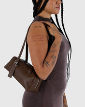 Load image into Gallery viewer, baggu - small recycled leather bowler  - brown - prebook arriving late oct/early nov

