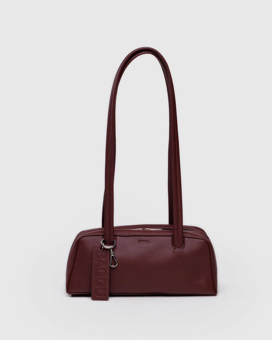 baggu - small recycled leather bowler - mahogany  - prebook arriving late oct/early nov