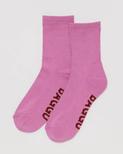 Load image into Gallery viewer, baggu - ribbed socks - extra pink
