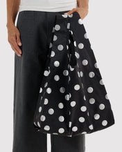 Load image into Gallery viewer, baggu -  silver metallic polka dot - standard size
