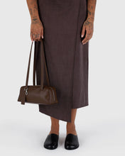 Load image into Gallery viewer, baggu - small recycled leather bowler  - brown - prebook arriving late oct/early nov

