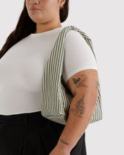 Load image into Gallery viewer, baggu - small nylon  meringue bag - sage stripe
