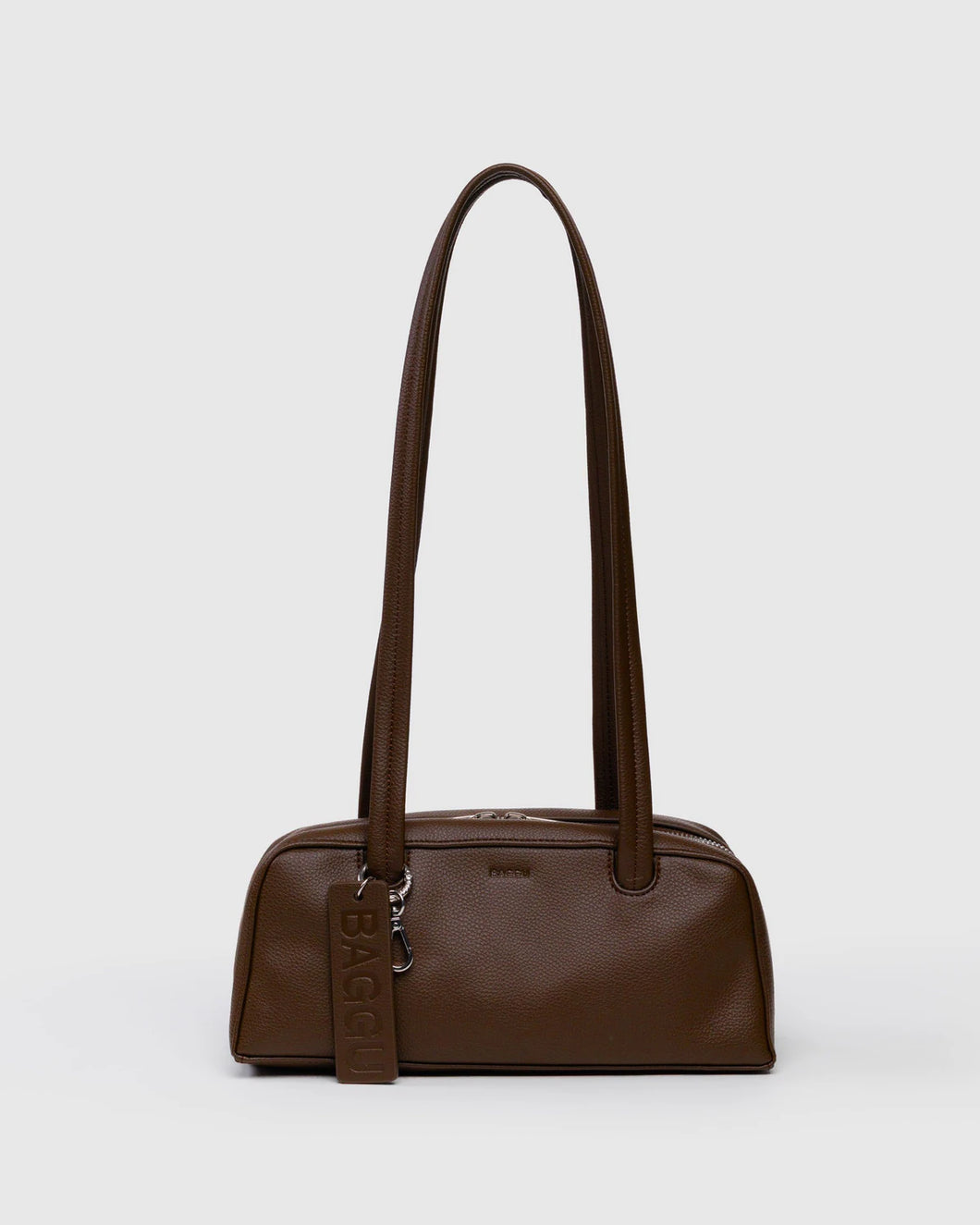 baggu - small recycled leather bowler  - brown - prebook arriving late oct/early nov