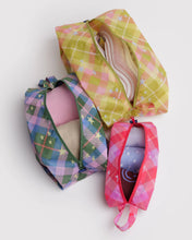 Load image into Gallery viewer, baggu - 3D zip set - star plaid  - prebook arriving late oct/early nov
