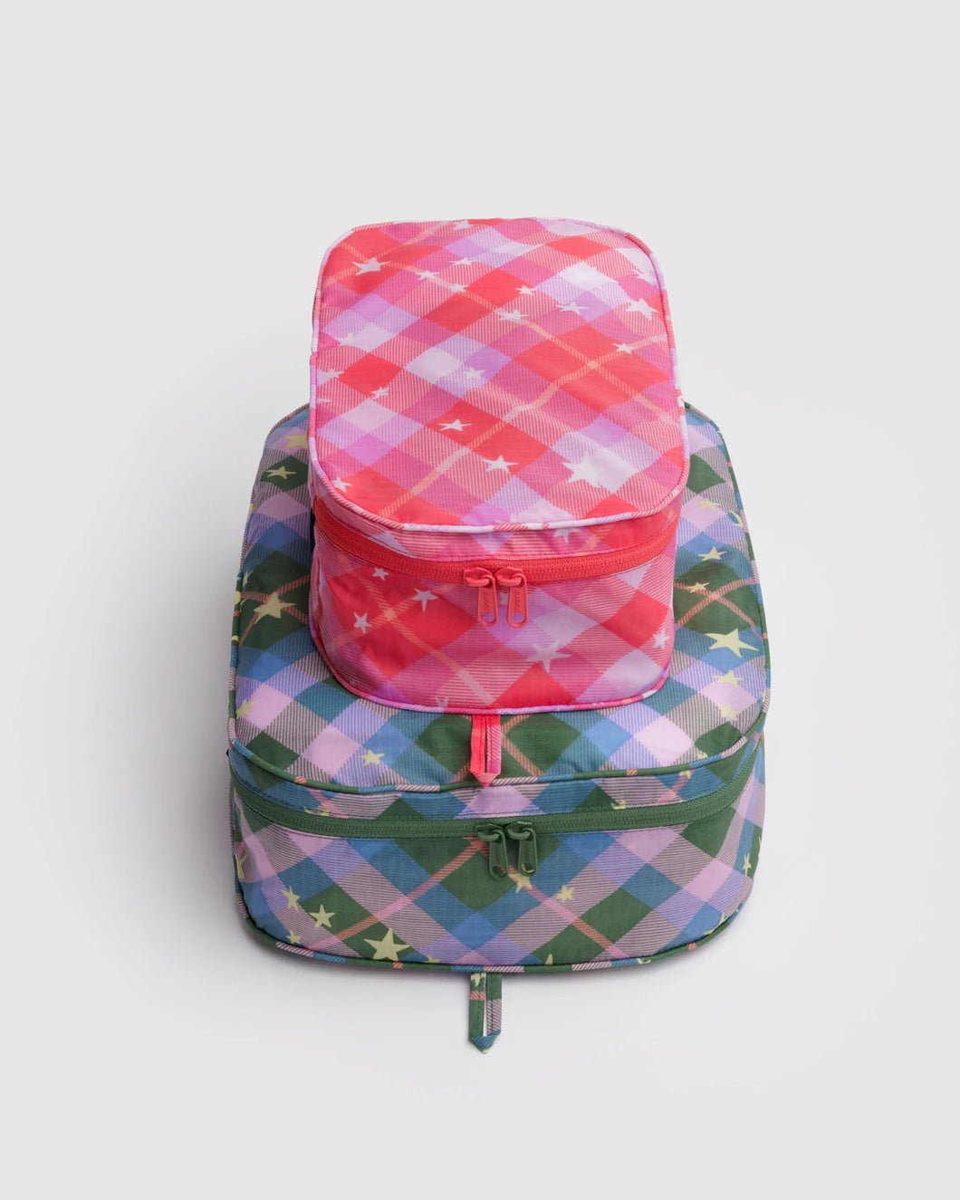 baggu  - packing cube set - star plaid  - prebook arriving early nov