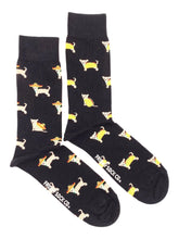 Load image into Gallery viewer, men&#39;s socks - taco dog
