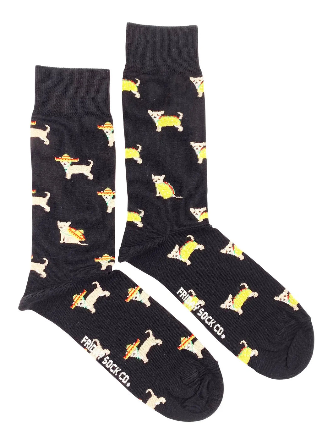 men's socks - taco dog