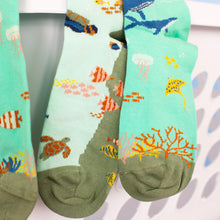 Load image into Gallery viewer, women&#39;s socks - underwater scene
