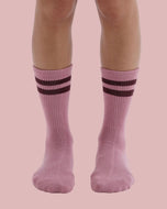 baggu - ribbed socks - wild plum stripe