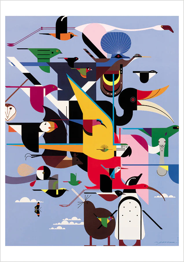 charley harper - wings of the world - blank card