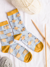 画像をギャラリービューアに読み込む, women&#39;s socks - knitting
