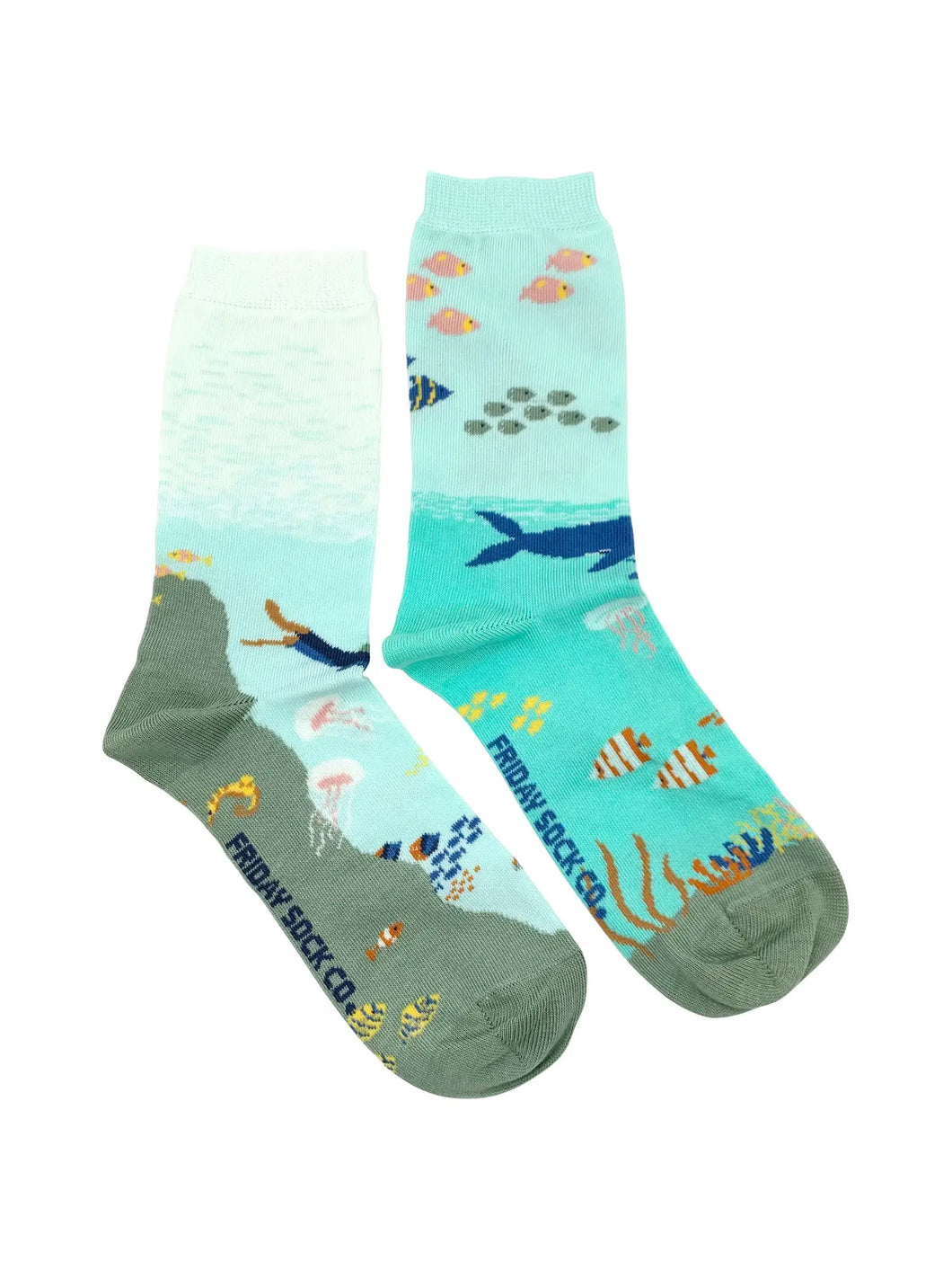 women's socks - underwater scene