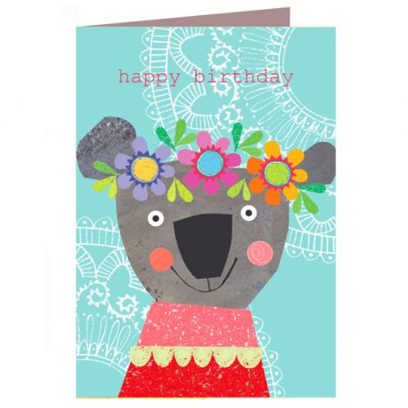 illustration of a koala wearing a floral crown
