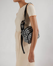 Load image into Gallery viewer, baggu fanny pack - black &amp; white - pixel gingham
