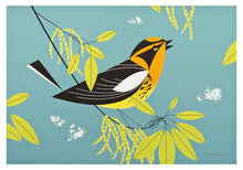 Load image into Gallery viewer, charley harper - blackburnian warbler  - boxed notecards
