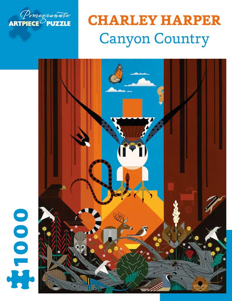 charley harper - canyon country puzzle - 1000pc