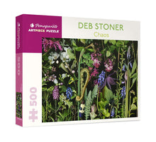 Load image into Gallery viewer, photo of a puzzle box with images of wildflowers all over it . text deb stoner 500 piece puzzle
