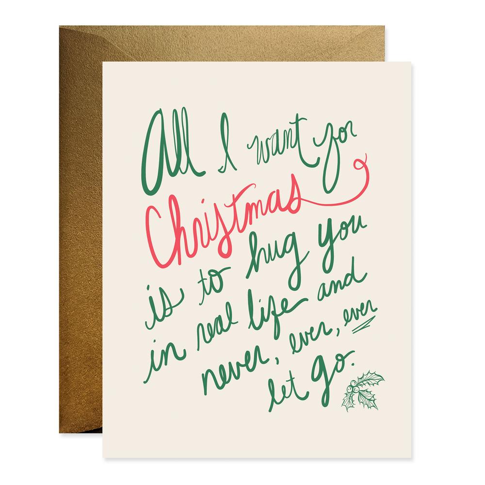 all I want for Christmas card - save 50%