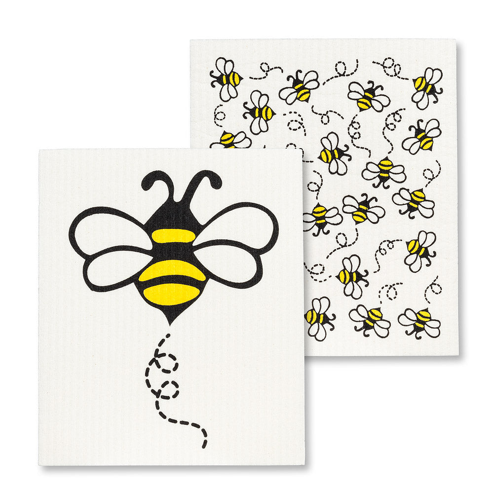 all over bees Swedish dishcloths -