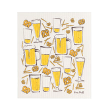 Load image into Gallery viewer, beer &amp; pretzels  Swedish dishcloths
