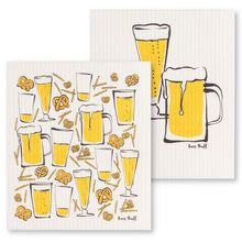 Load image into Gallery viewer, beer &amp; pretzels  Swedish dishcloths
