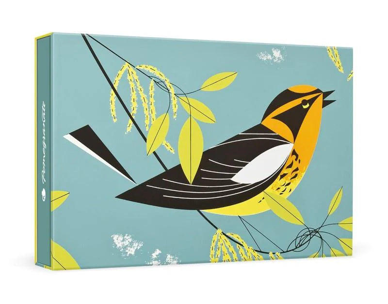 charley harper - blackburnian warbler  - boxed notecards