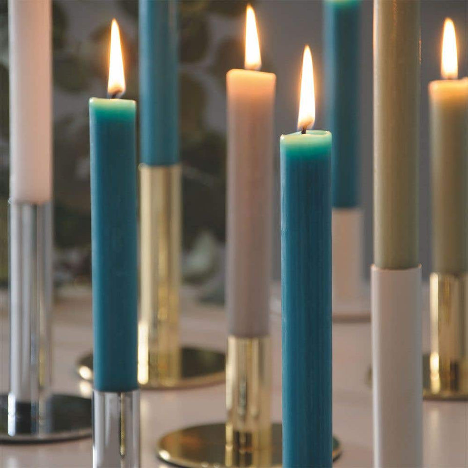 a grouping of pillar candles 