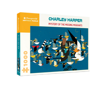 Load image into Gallery viewer, charley harper -  mystery of the missing migrants  puzzle - 1000pc
