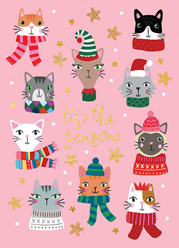cats in hats  Christmas card