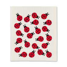 Load image into Gallery viewer, cute black and white ladybugs about 12 of them on a white backdrop

