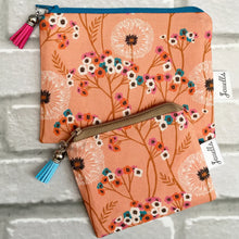 Load image into Gallery viewer, zip pouch - dandelion - peach
