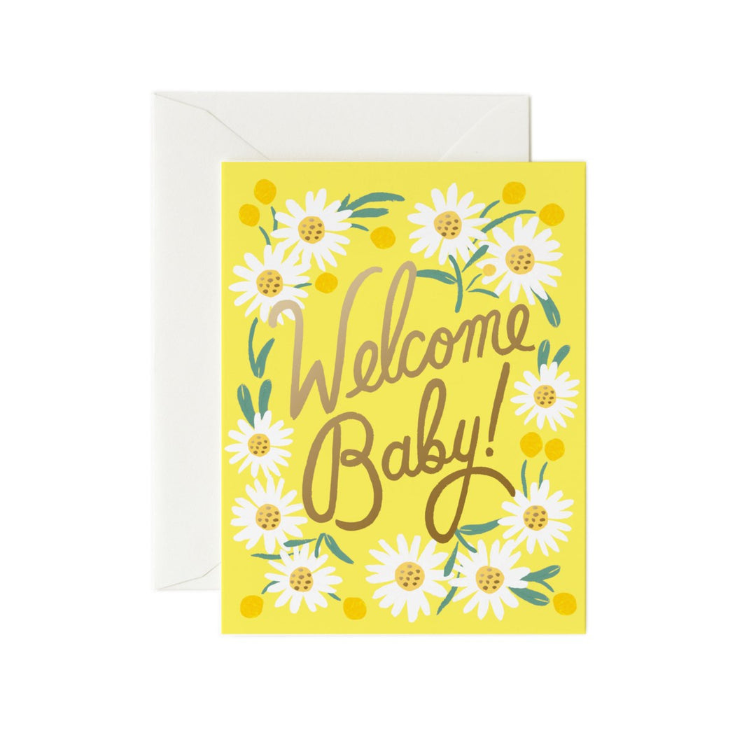 rifle paper co. welcome  baby card