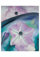 Load image into Gallery viewer, a georgia o&#39;keefe painting of a petunia in mauve colours 
