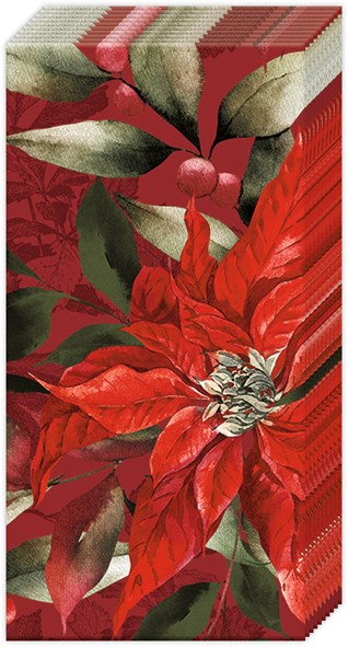 poinsettia red pocket paper tissues 
