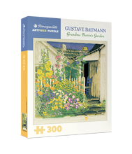 Load image into Gallery viewer, gustave baumann - grandma battin&#39;s garden  puzzle - 300pc
