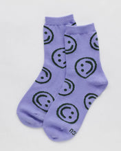 Load image into Gallery viewer, baggu - crew socks -  lavender  happy
