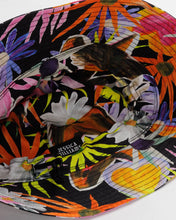 Load image into Gallery viewer, the inside of a baggu buckethat showing the adjustable headband and label of designer jessica williams 
