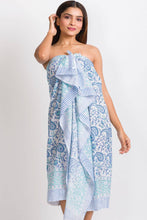 Load image into Gallery viewer, woman wearing light blue coloured sarong

