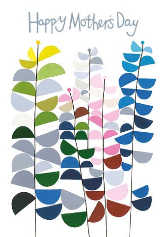 colour illustration of tall modern flowers