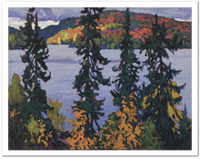 Load image into Gallery viewer, colour painting of autumn scene 
