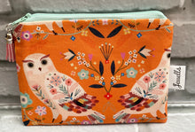 Load image into Gallery viewer, zip pouch - wildlife  | hare | owl | squirrel | fox
