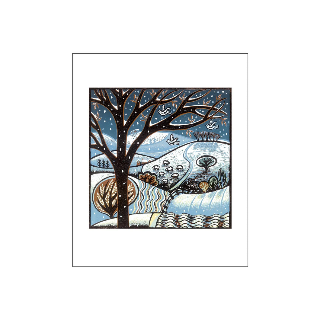 snow on the hills card