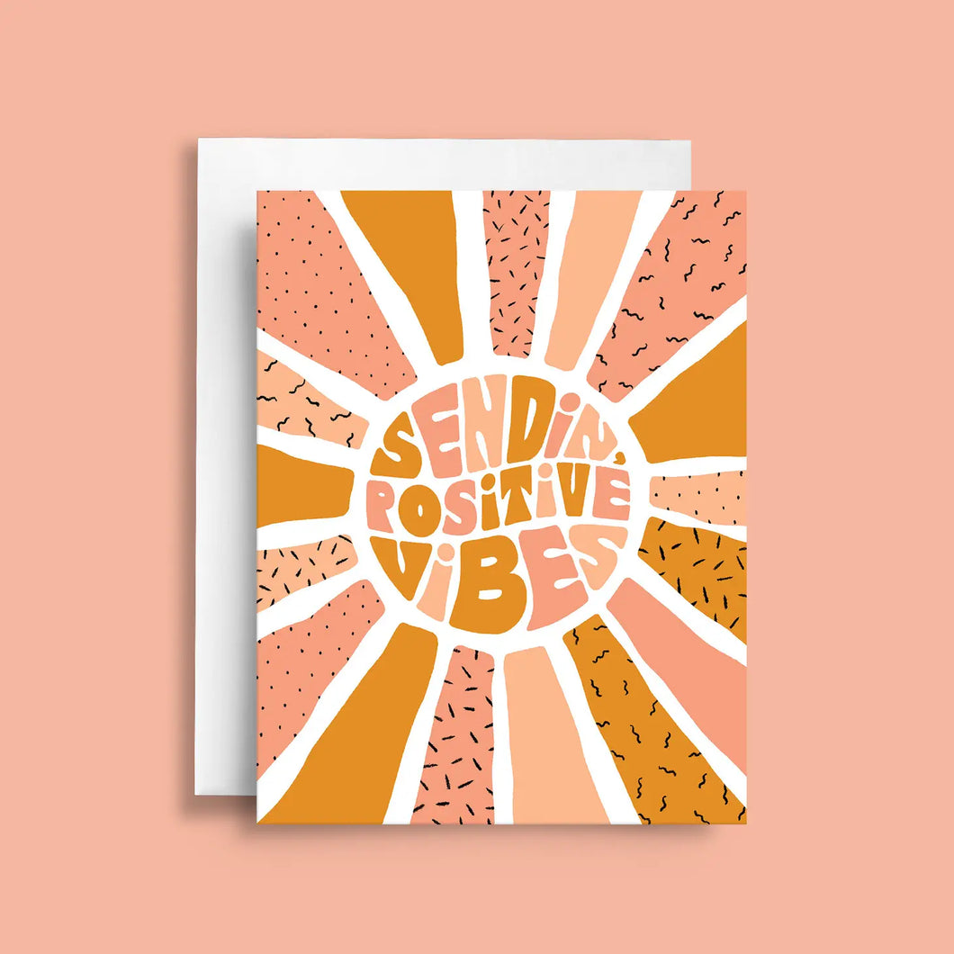 sunshine positive vibes card