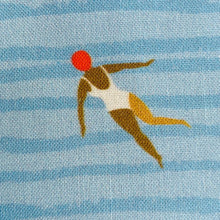 Load image into Gallery viewer, swimmer pouch - blue stripe - last one
