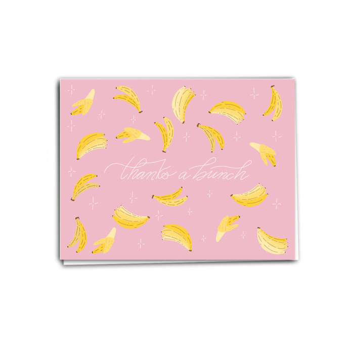 an illustration of lots of bananas in yellow on pink background
